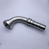 ท่ออะแดปเตอร์ที่เหมาะสม SAE หน้าแปลน 6000 psi interlock ท่อ 90 องศาข้อศอกสำหรับ 87693 ไฮดรอลิก 